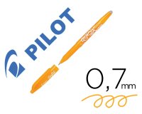 Roller pilot frixion ball clicker retractable ecriture moyenne pointe 0,7mm encre gel rechargeable col. orange abricot