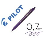 Roller pilot frixion ball clicker retractable ecriture moyenne pointe 0,7mm encre gel rechargeable coloris mauve