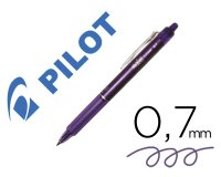 Roller pilot frixion ball clicker retractable ecriture moyenne pointe 0,7mm encre gel rechargeable coloris mauve