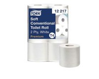 Papier toilette tork traditionnel doux premium 2   plis fsc et ecolabel colors   blanc paquet 6 rouleaux 198f