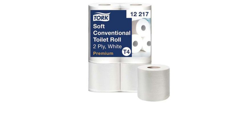 Papier toilette tork traditionnel doux premium 2   plis fsc et ecolabel colors   blanc paquet 6 rouleaux 198f