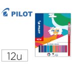 Stylo pilot frixion ball stick pointe 0,7mm encre gel  effacable coloris assortis    pochette 12 unites