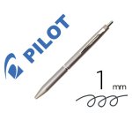 Stylo-bille pilot acro 1000 retractable pointe moyenne    1mm encre noire rechargeable  coloris argent avec coffret