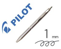 Stylo-bille pilot acro 1000 retractable pointe moyenne    1mm encre noire rechargeable  coloris argent avec coffret