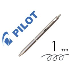 Stylo-bille pilot acro 1000 retractable pointe moyenne    1mm encre noire rechargeable  coloris argent avec coffret