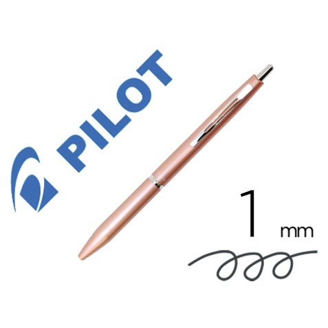 Stylo-bille pilot acro 1000 retractable pointe moyenne    1mm encre noire rechargeable  coloris rose avec coffret