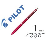 Stylo-bille pilot acro 1000 retractable pointe moyenne    1mm encre noire rechargeable  coloris cerise avec coffret