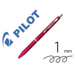 Stylo-bille pilot acro 1000 retractable pointe moyenne    1mm encre noire rechargeable  coloris cerise avec coffret