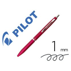 Stylo-bille pilot acro 1000 retractable pointe moyenne    1mm encre noire rechargeable  coloris cerise avec coffret