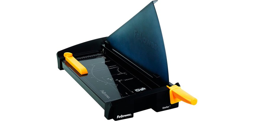 Cisaille fellowes stellar a3 lame acier inoxydable         pression automatique capacite coupe 20f 127x374x673mm