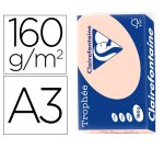 Papier clairefontaine multifonction laser couleur   trophe a3 160g/m2saumon       parfaite opacite paquet 250