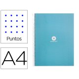 Cahier spirale antartik a4 80p 90g couverture cartonee   reglure dot 4 trous coloris   bleu ciel