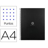 Cahier spirale antartik a4 80p 90g couverture cartonee   reglure dot 4 trous coloris   noir