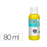 Peinture acrylique liderpapel coloris jaune bouteille 80ml