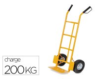 Diable viso manutention 1100x461x55mm pelle acier     roues caoutchouc charge       maximale 200kg