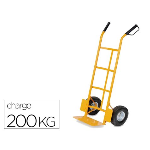 Diable viso manutention 1100x461x55mm pelle acier     roues caoutchouc charge       maximale 200kg