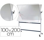 Tableau blanc rotatif vanerum emaille magnetique cadre      aluminium lisse anodise       fixation mure 100 x200cm