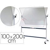 Tableau blanc rotatif vanerum emaille magnetique cadre      aluminium lisse anodise       fixation mure 100 x200cm