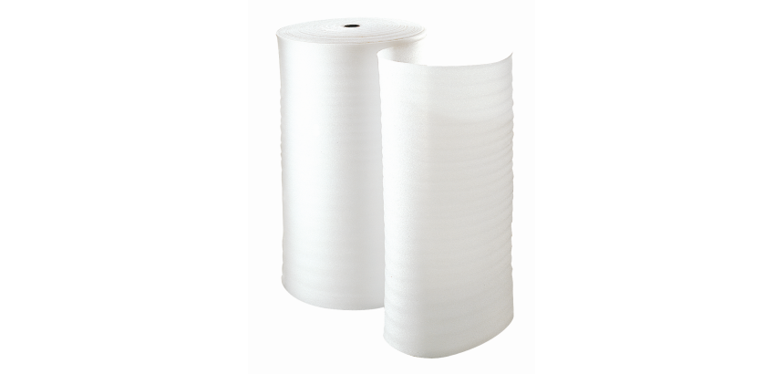 Mousse protection film polyethylene 2mm epaisseur isolante  hydrofuge incinerable recyclable 100cmx100m coloris blanc