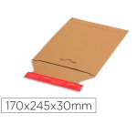 Pochette expedition colompac carton rigide brun bande      adhesive 170x245x30mm