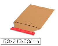 Pochette expedition colompac carton rigide brun bande      adhesive 170x245x30mm