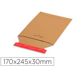 Pochette expedition colompac carton rigide brun bande      adhesive 170x245x30mm