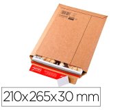 Pochette expedition colompac carton rigide brun bande      adhesive 210x265x30mm