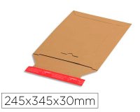 Pochette expedition colompac carton rigide brun bande      adhesive 245x345x30mm