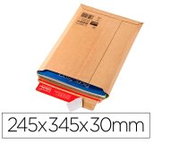 Pochette expedition colompac carton rigide blanc bande     adhesive 245x345x30