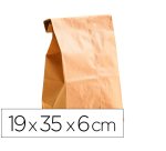 Sachet alimentaire kraft brun 70g/m2 biodegradable          19x35x6cm lot de 100