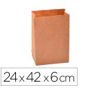 Sachet alimentaire kraft brun 70g/m2 biodegradable          24x42x6cm lot de 100
