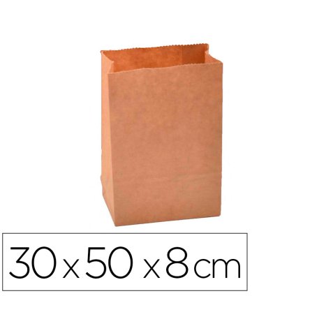 Sachet alimentaire kraft brun 70g/m2 biodegradable          30x50x8cm lot de 100