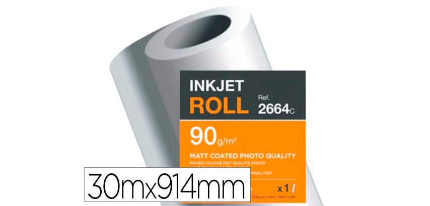 Papier clairefontaine couche brillant largeur 30mx914mm    190g application jet d'encre  qualite photo bobine