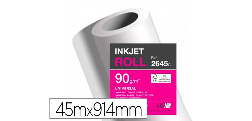 Papier traceur jet d'encre, 914 mm x 45 m