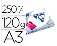 Papier clairefontaine multifonction laser couleur   dcp sra3 120g/m2 blanc paquet 250 feuilles