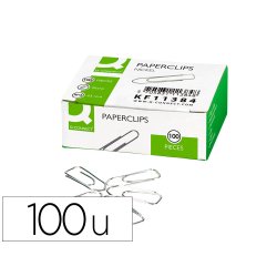 Trombone q-connect nickele n 3 bout pointu 43mm boite    100 unites