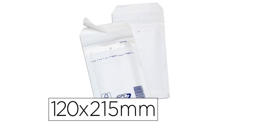 Pochette gpv kraft bulle air economique tres resistant     120x215mm coloris blanc 75g   boite de 200 unites