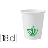 Gobelet en carton coldis biodegradable compostable de  contenance 18cl paquet de 50