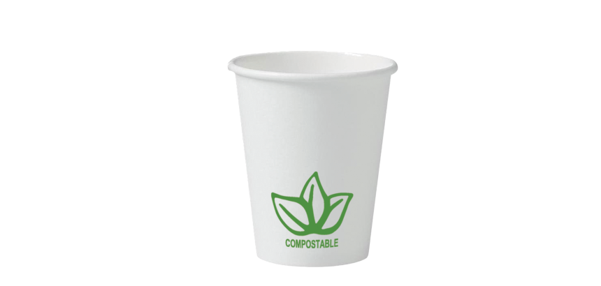 Gobelet en carton coldis biodegradable compostable de  contenance 25cl paquet de 50