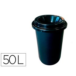 Poubelle donuts coldis 50l avec couvercle grande         ouverture sans contact