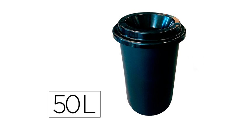 Poubelle donuts coldis 50l avec couvercle grande         ouverture sans contact