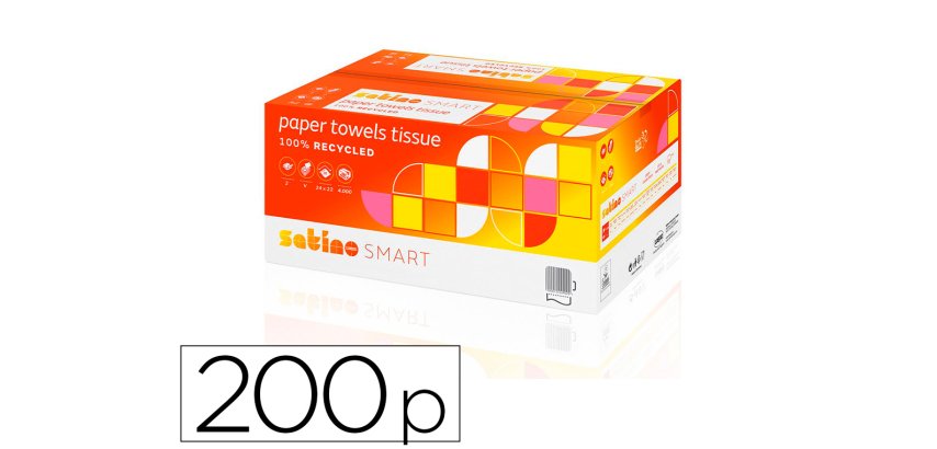 Essuie-mains Satino Smart, PT3 et PT4 240 x 230 mm, blanc