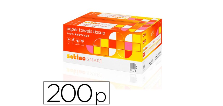 Essuie-mains Satino Smart, PT3 et PT4 240 x 230 mm, blanc