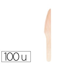 Couteau en bois coldis diametre 16,5cm paquet de 100 unites