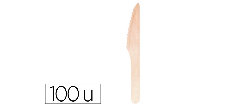 Couteau en bois coldis diametre 16,5cm paquet de 100 unites