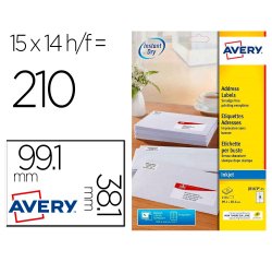 Etiquette d'adresse jet d'encre 99,1 x 38,1 mm blanc - Boîte de 210