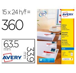 Etiquette avery jet encre \"mon tiembre en ligne\"  63,5  x 33,9mm boite de 360