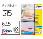 Etiquette autocollante avery adresse recyclee laser blanc  63,5 x 38,1 boite de 315
