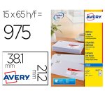Etiquette autocollante avery adresse recyclee laser blanc  38,1 x 21,2mm  boite de 975