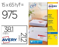 Etiquette autocollante avery adresse recyclee laser blanc  38,1 x 21,2mm  boite de 975